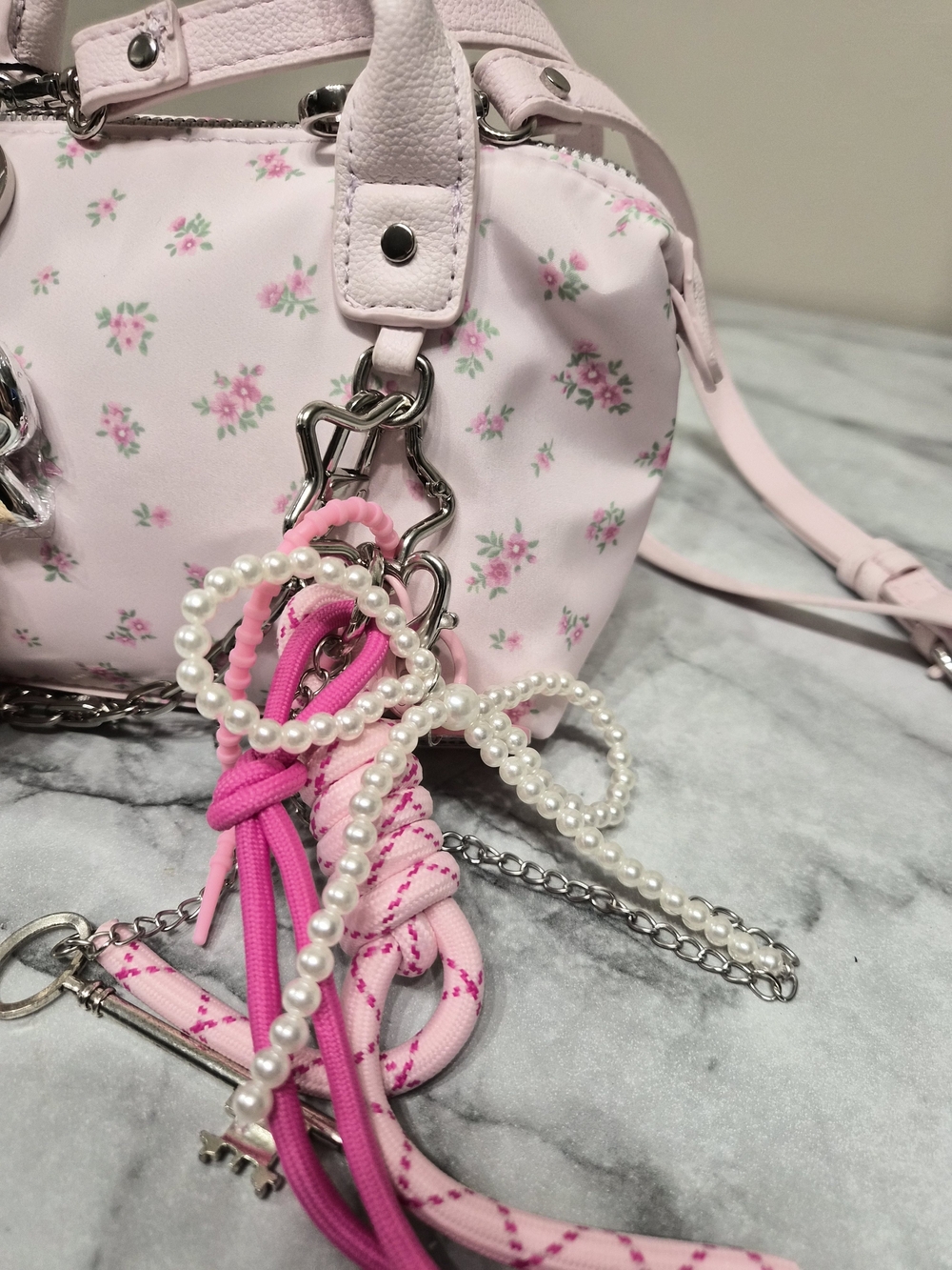 Madden Girl Pink Floral Mini Satchel - Picture 3 of 4